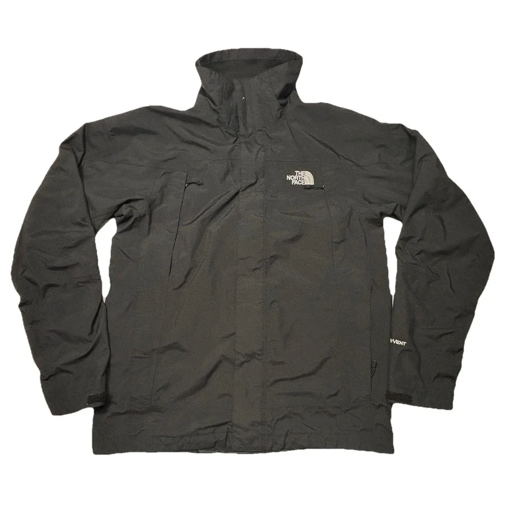 The North Face HyVent Rain Jacket‎ Black Waterproof Shell Men's Small